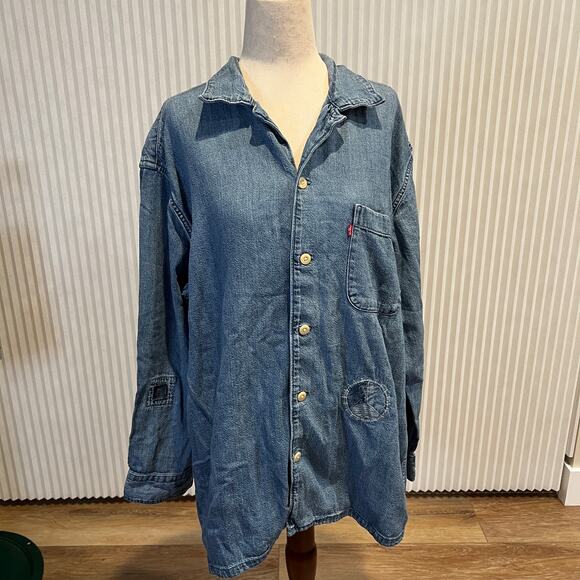 LEVI'S Men's Oversized Denim Shirt Size S - Picture 1 of 7